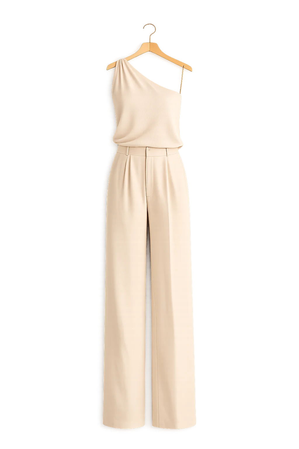 Blush One shoulder Tailored Set