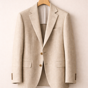 Beige linen blazer
