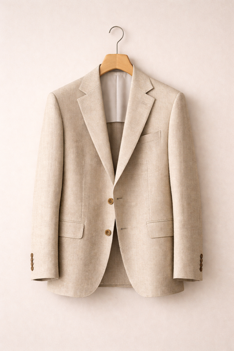 Beige linen blazer