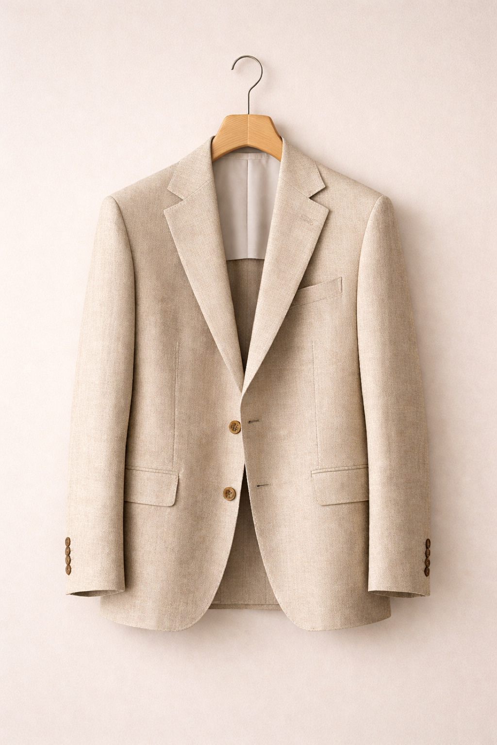 Beige Linen Blazer