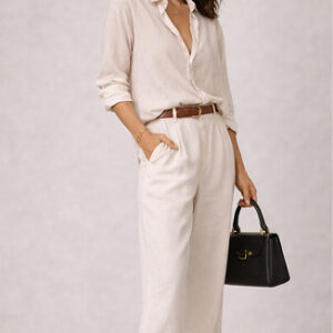 Aria Linen Tailored Set