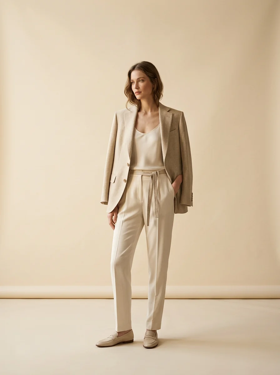 Beige linen jacket