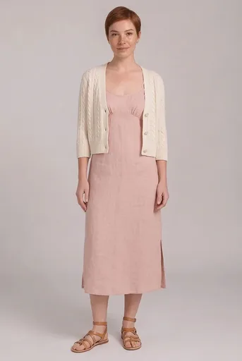 Rosé Midi Dress